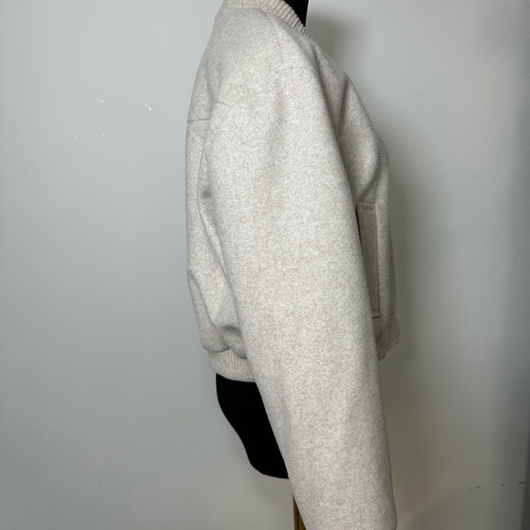 Zara Cream Bomber Jacket - Picture 4 of 8